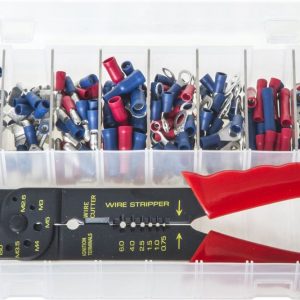 Terminals Insulated - Red & Blue with Crimping Pliers (Approx 206)